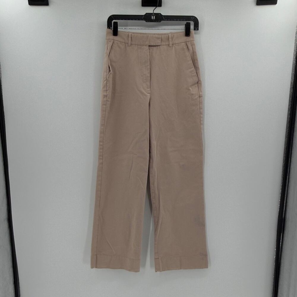 Reiss Grace Wide Leg Pants - Khaki - 4
